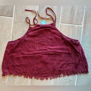 BOUNDLESS by Earthbound spaghetti strap crop top. Size XXL.